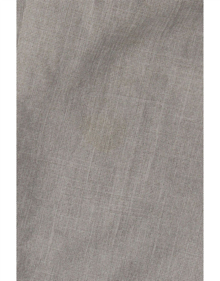 Calça masculina de terno regular Marks & Spencer W42 L31 poliéster cinza