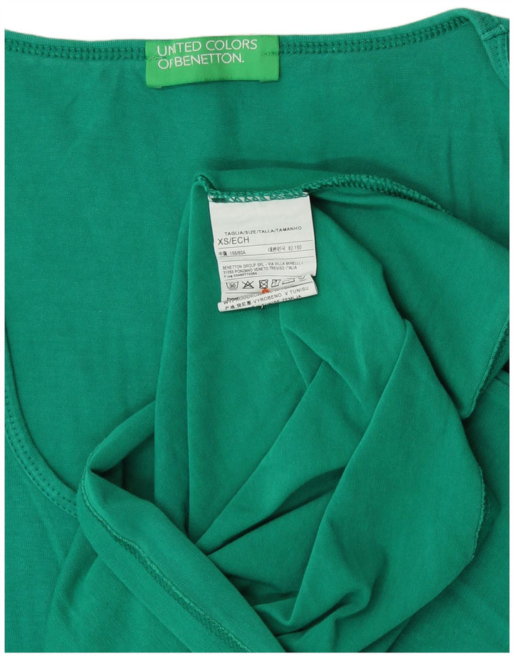 Top colete feminino Benetton UK 6 XS algodão verde