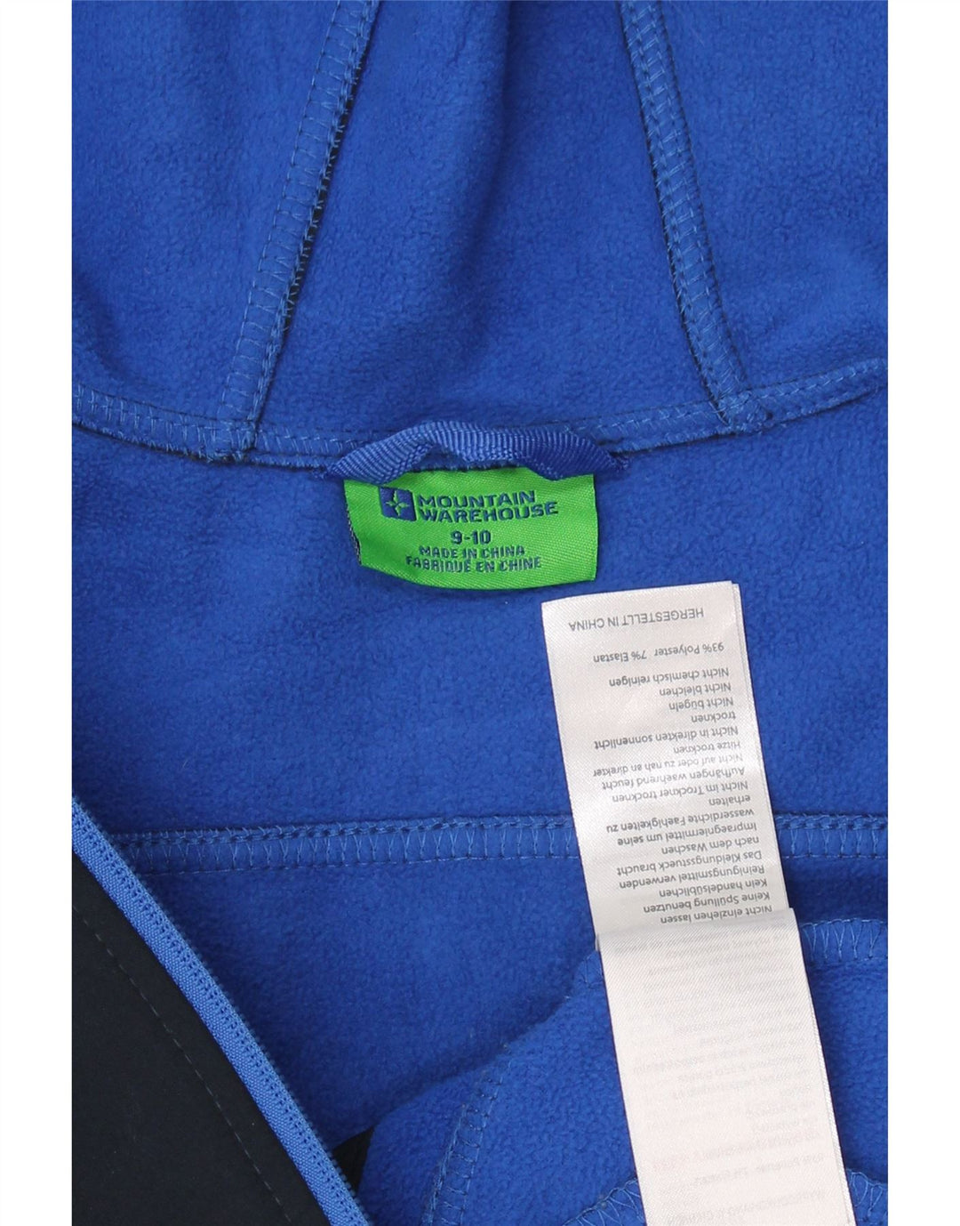 Jaqueta corta-vento para meninos do armazém da montanha 9-10 anos de poliéster azul marinho