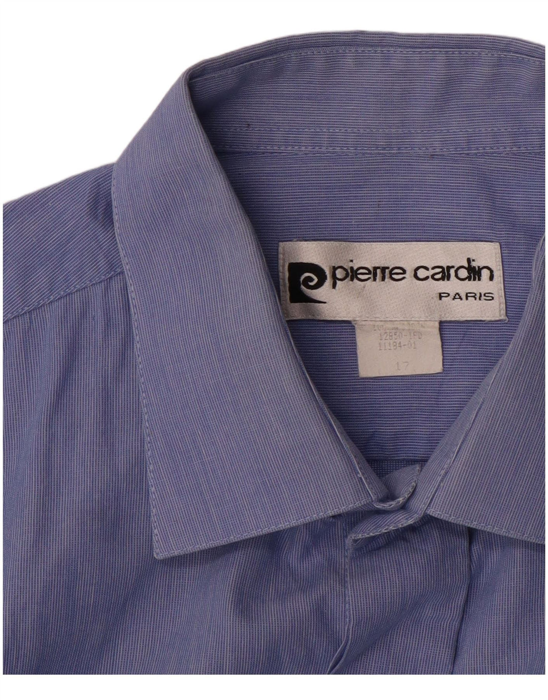 Camisa formal masculina PIERRE CARDIN tamanho 17 XL listra azul