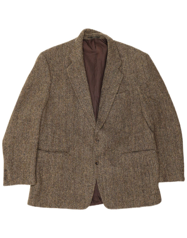 Jaqueta Benvenuto masculina Harris Tweed Blazer IT 56 3XL verde espinha de peixe