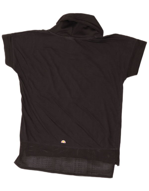 Camiseta feminina Ellesse com estampa gráfica UK 14 algodão preto médio