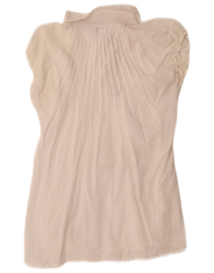 Blusa feminina Max & Co. UK 14 grande branca