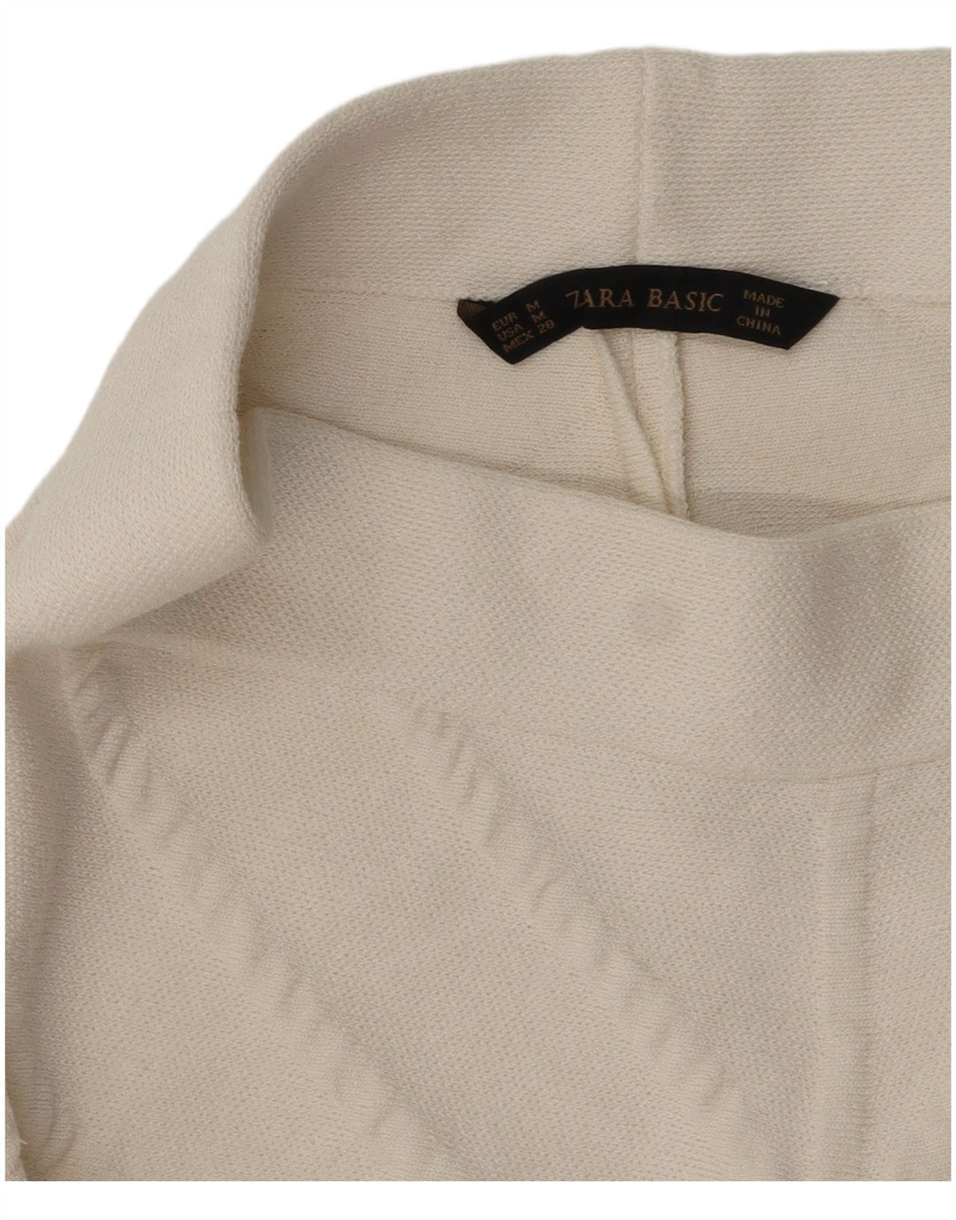 Saia feminina Zara em malha A-Line médio W28 off white