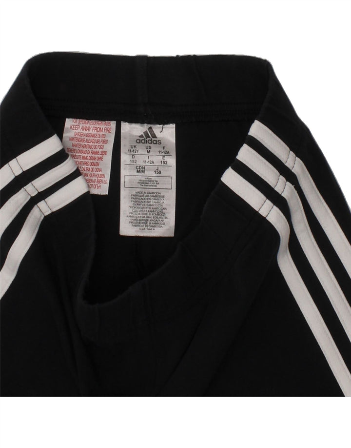 ADIDAS Girls Leggings 11-12 Years  Black Cotton Vintage Adidas and Second-Hand Adidas from Messina Hembry 