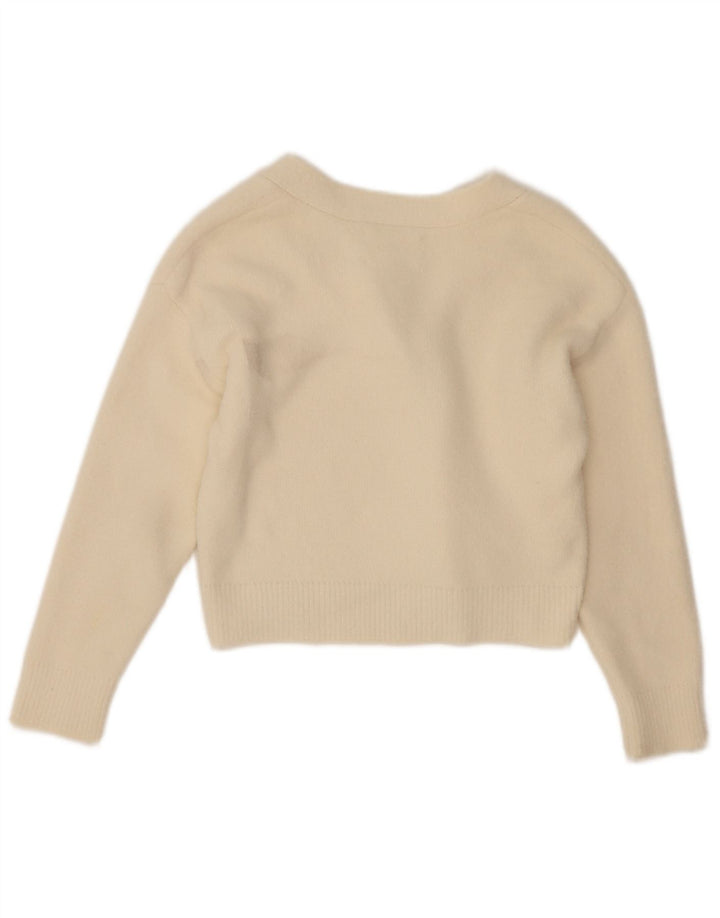 Suéter cardigã feminino Zara 7-8 anos branco