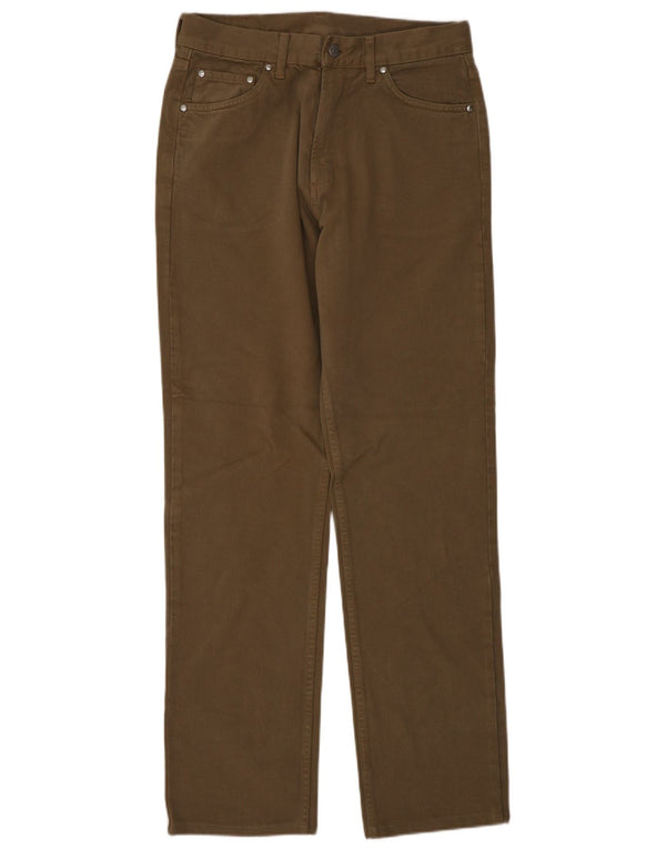 Carrera Mens Straight Jeans W31 L32 Algodão Cáqui