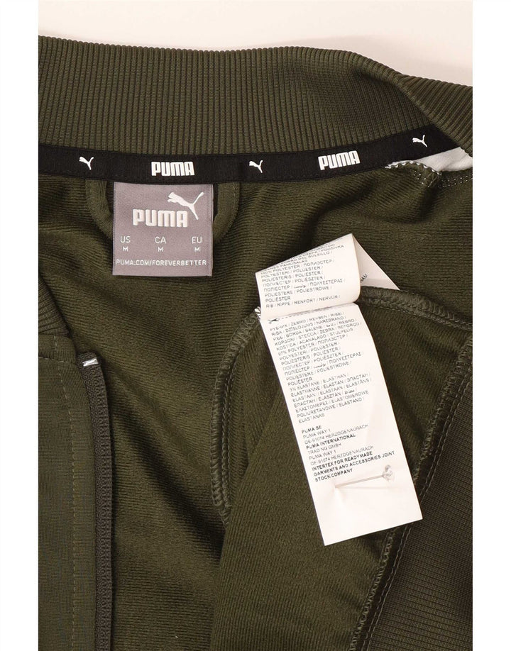 Jaqueta masculina Puma Graphic Tracksuit Top Verde Médio Poliéster Colorblock