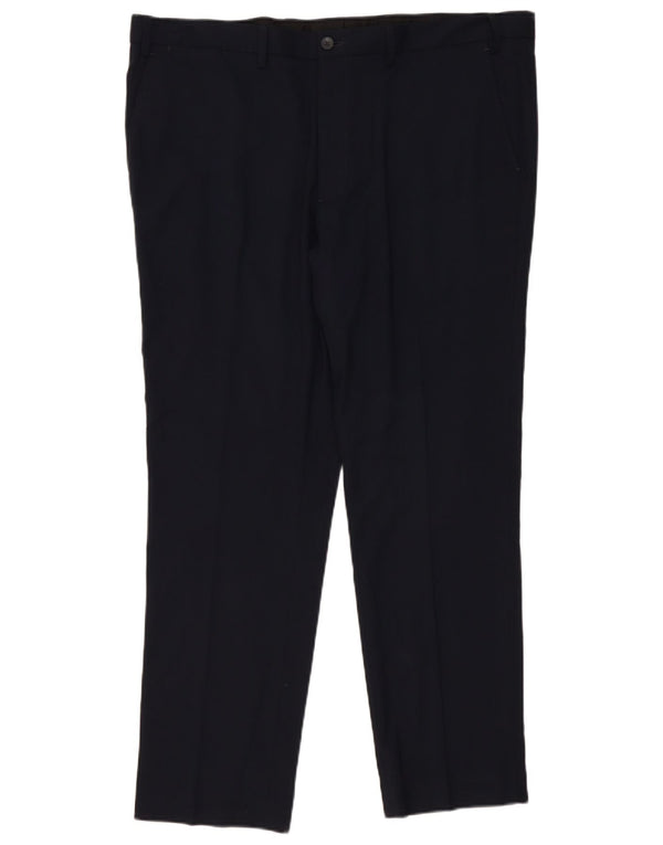 Calça Chino Slim Masculina Marks & Spencer W42 L31 Azul Marinho Poliéster