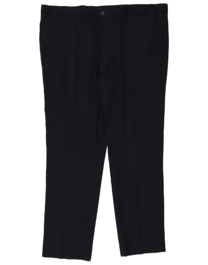Calça Chino Slim Masculina Marks & Spencer W42 L31 Azul Marinho Poliéster