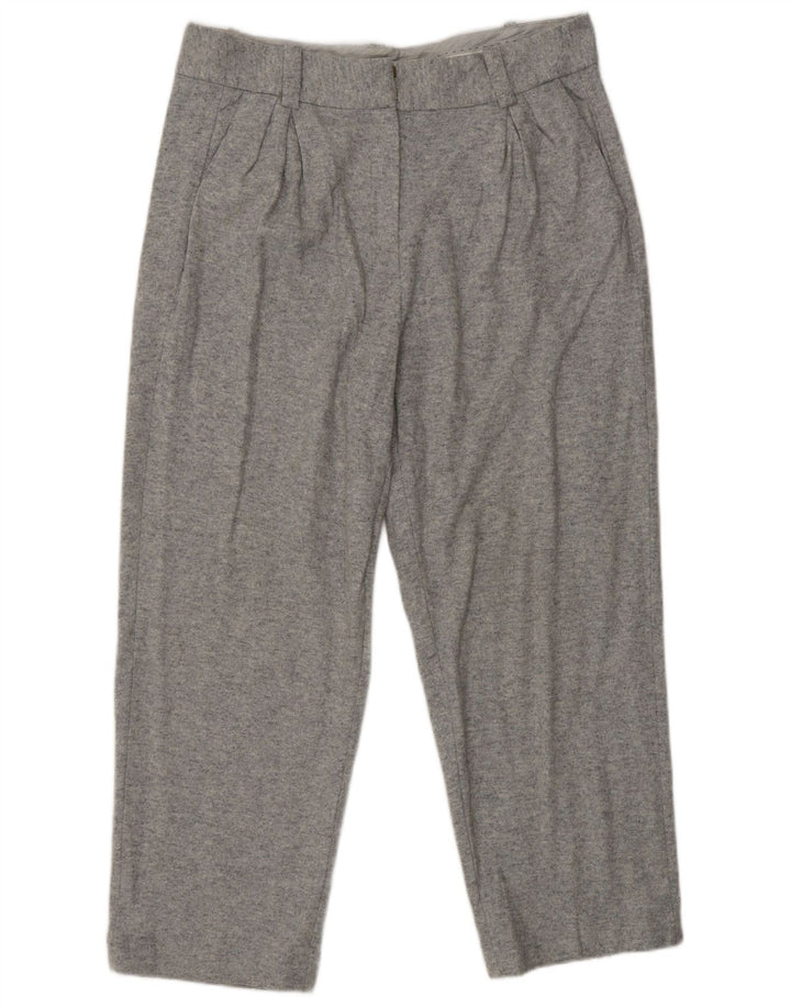 Calças curtas femininas MASSIMO DUTTI UE 42 grandes W32 L25 cinza