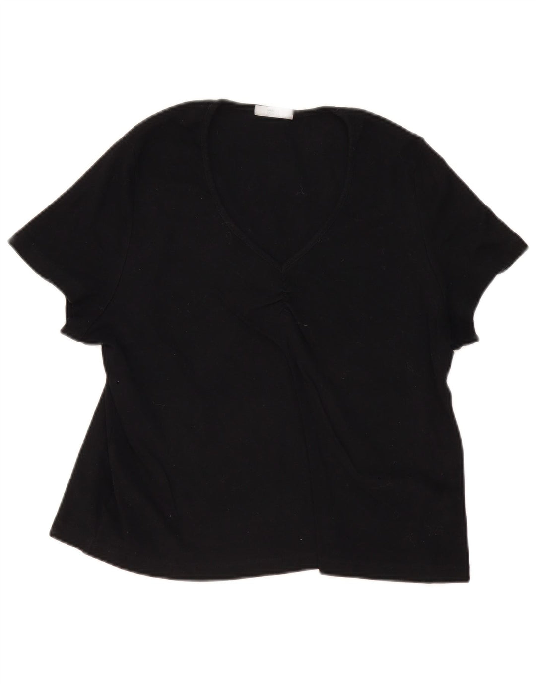 Blusa feminina Marks & Spencer UK 22 3XL algodão preto