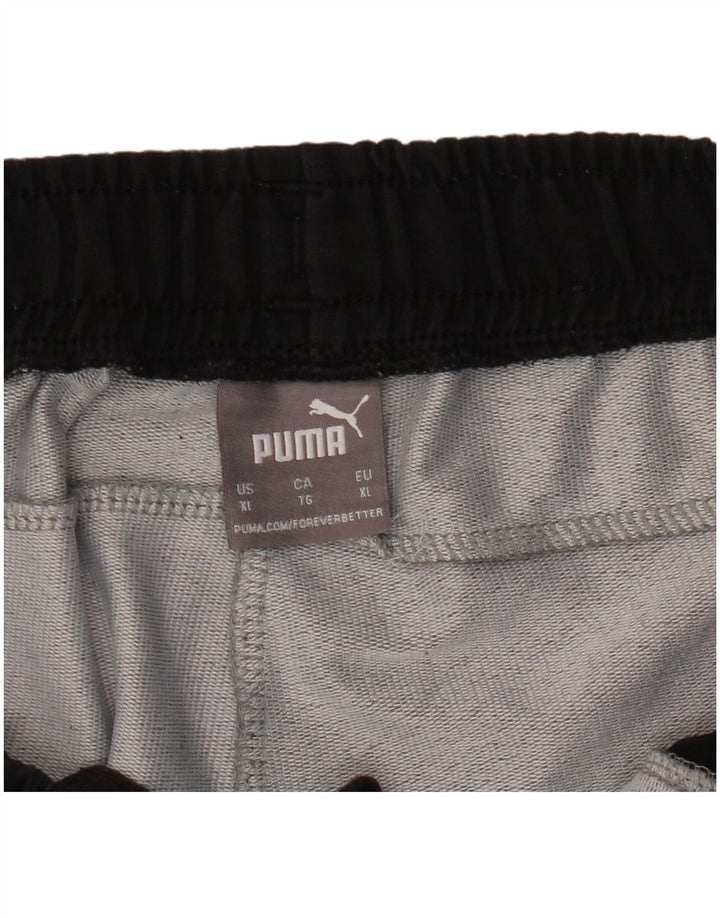 Shorts esportivos masculinos Puma XL cinza colorblock