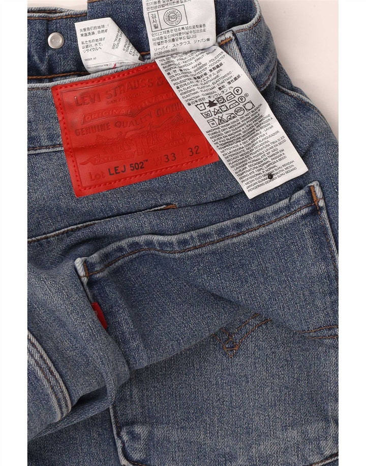 Levi's Masculino 502 Tapered Jeans W33 L32 Azul Algodão