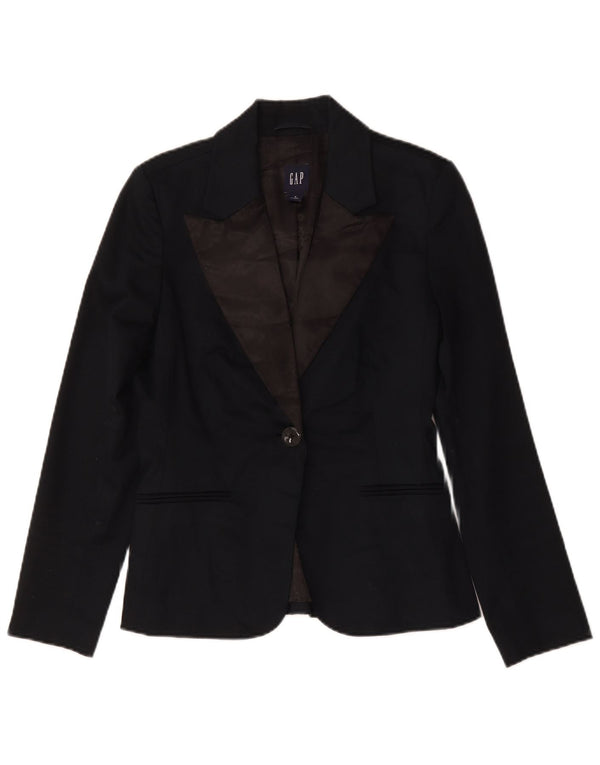 Jaqueta blazer feminina Gap com 1 botão EUA 6 algodão azul marinho médio