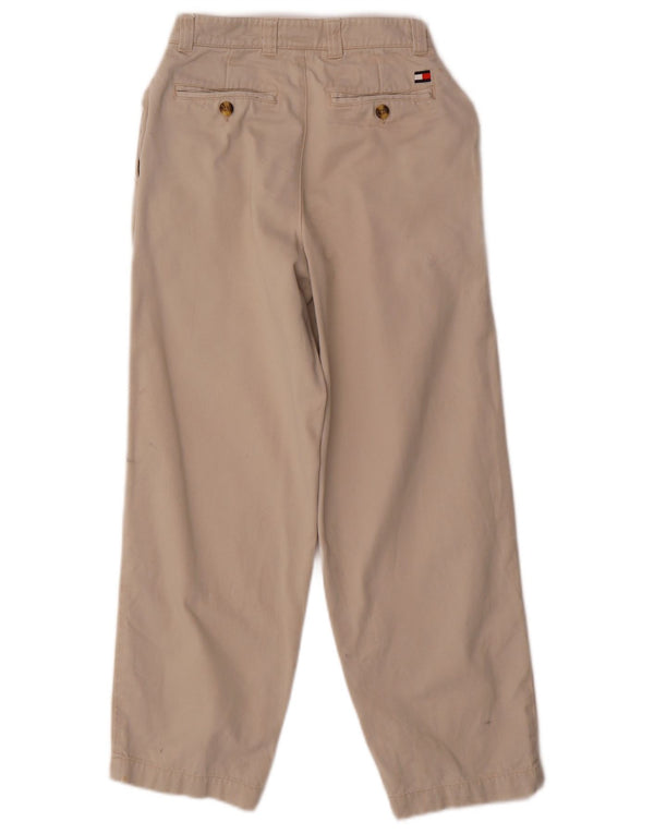 Tommy Hilfiger Meninos Calças Chino Pegged 7-8 Anos W22 L24 Algodão Bege