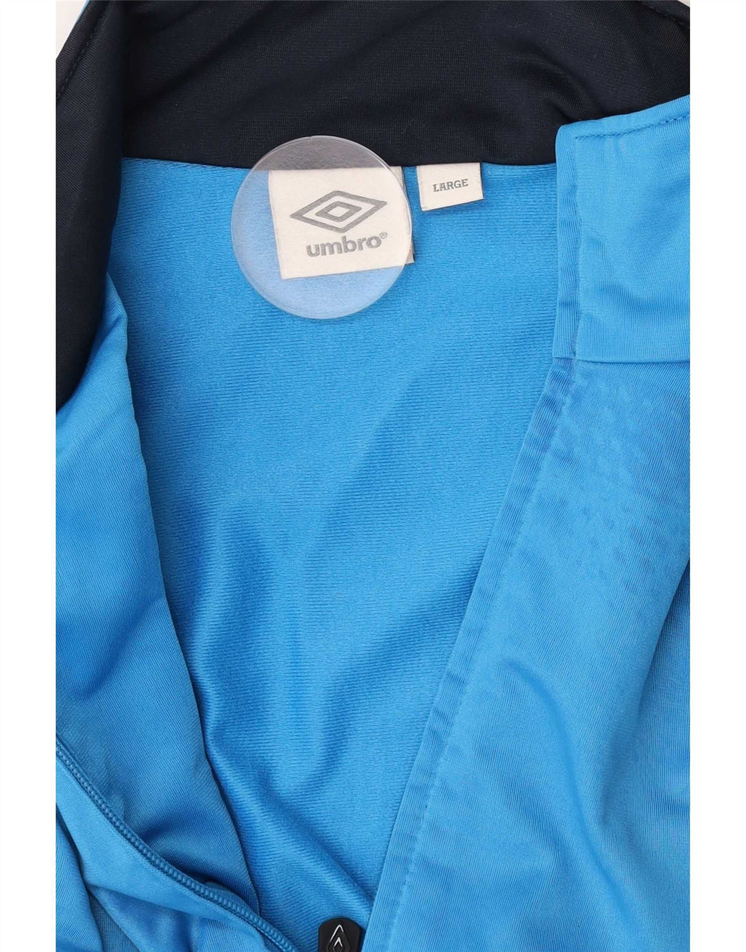 Jaqueta masculina de agasalho Umbro grande bloco colorido azul