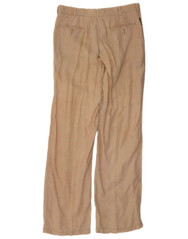Calça masculina Armani de ajuste solto W40 L34 bege