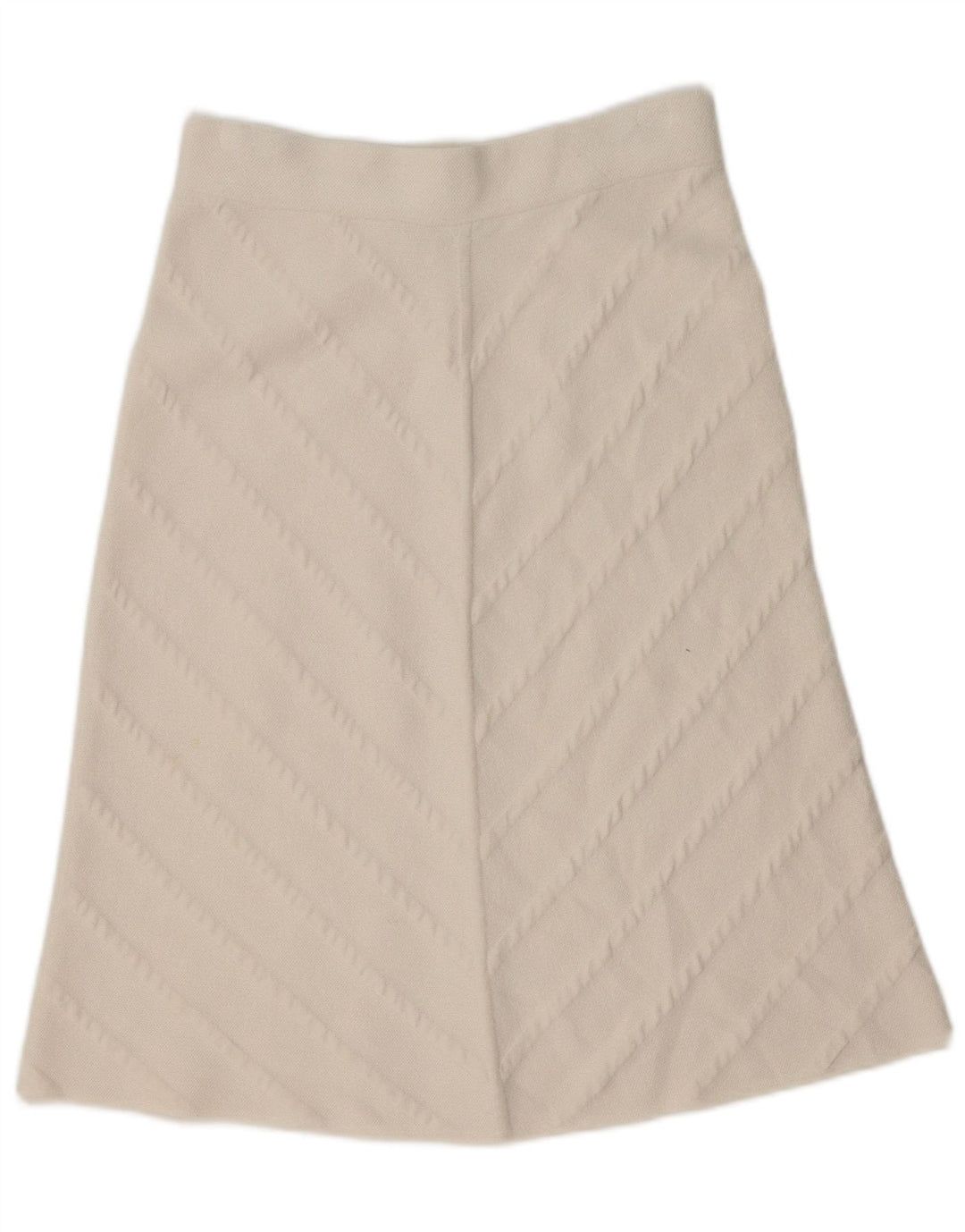 Saia feminina Zara em malha A-Line médio W28 off white