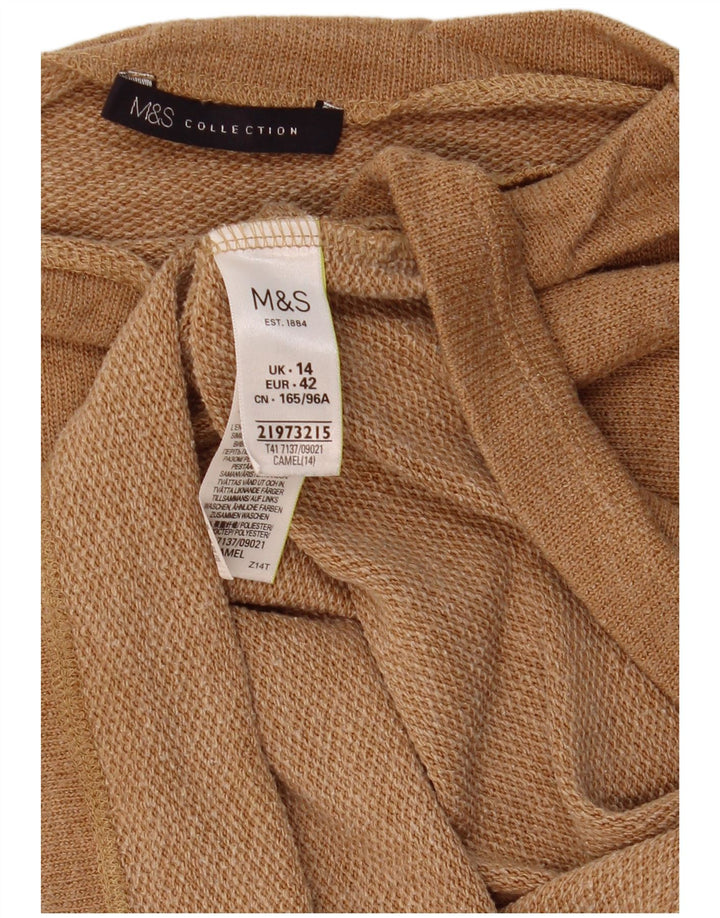 Blusa cropped feminina Market & Spruce UK 14 grande poliéster bege