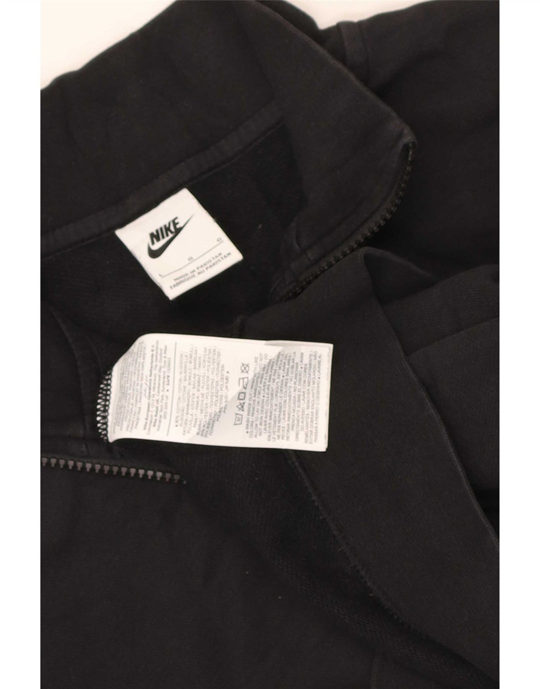 Suéter Nike feminino cropped oversized com zíper e gola UK 16 grande preto