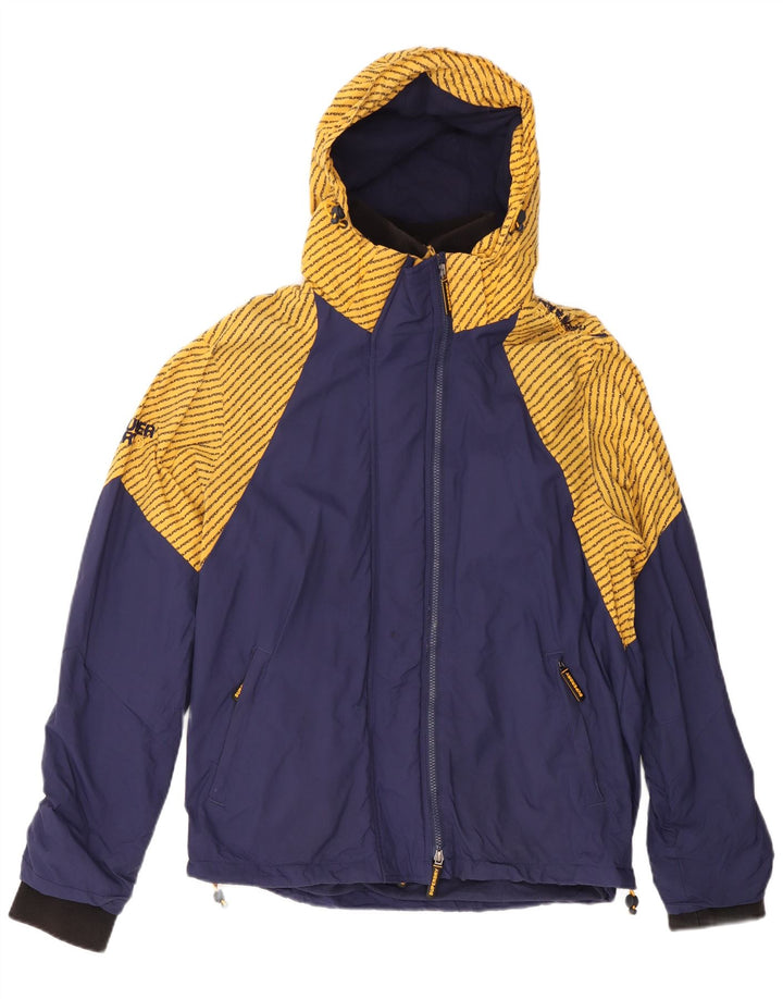 Jaqueta corta-vento feminina Superdry Windcheater Graphic UK 20 2XL azul marinho