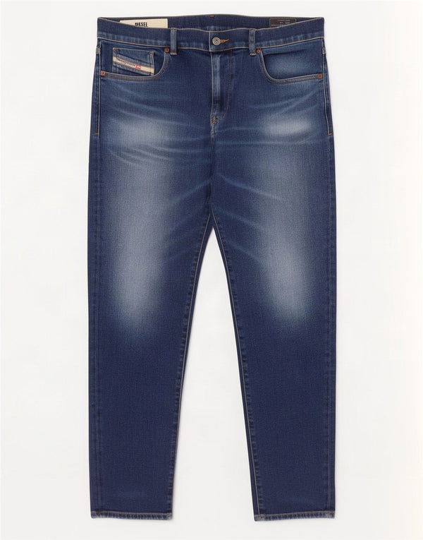 Diesel Mens Slim Jeans W34 L32 Azul Algodão