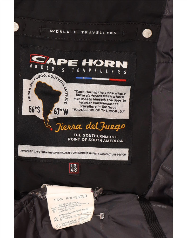 Casaco corta-vento masculino com capuz Cape Horn IT 48 poliéster preto médio