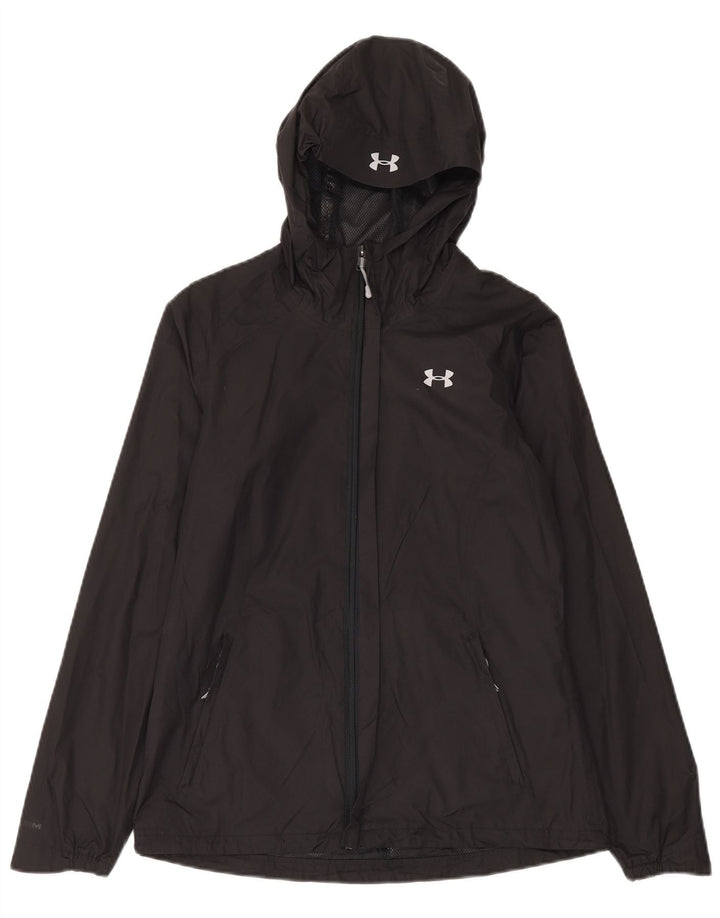 Jaqueta de chuva com capuz masculina Under Armour UK 36 poliéster preto pequeno