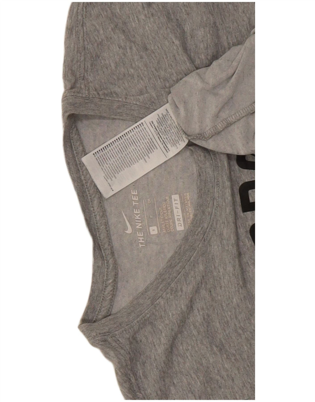 Camiseta Nike Masculina Dri Fit Graphic Top Pequeno Algodão Cinza