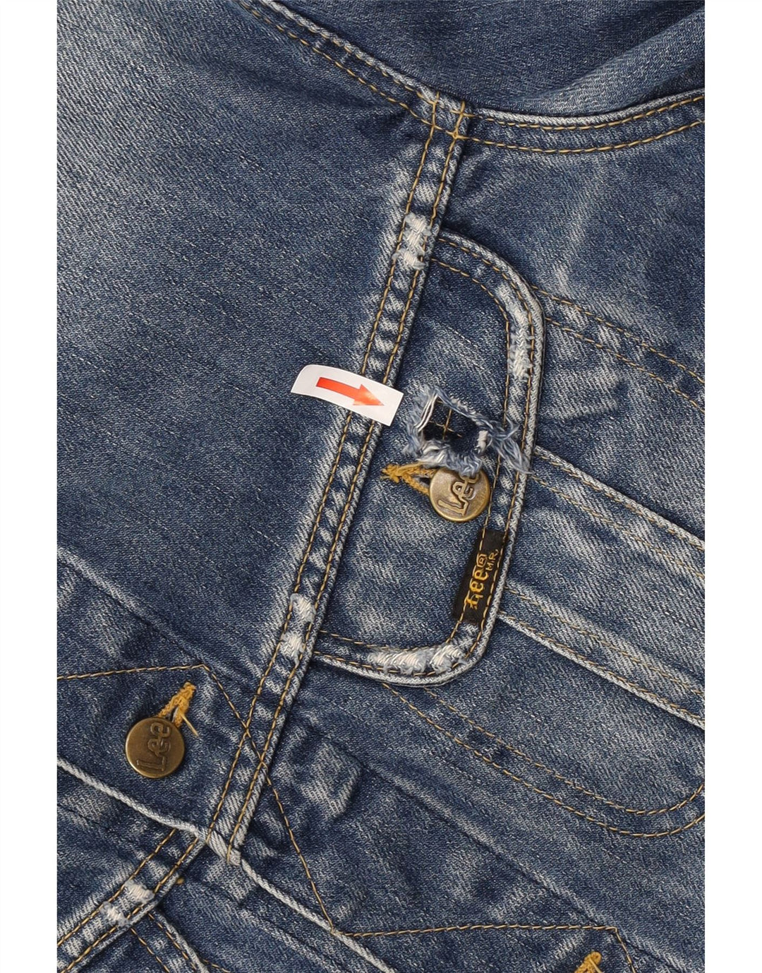 Jaqueta jeans feminina LEE UK 18 XL algodão azul