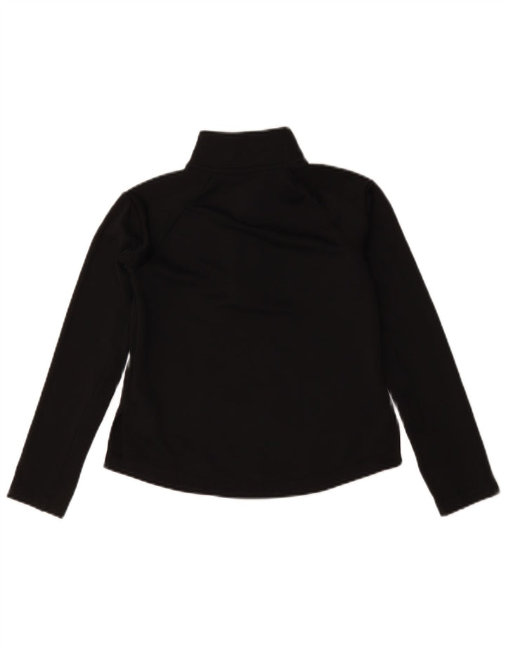 Nike Girls Dri Fit Zip Neck Pullover Treino Top 8-9 Anos Pequeno Preto