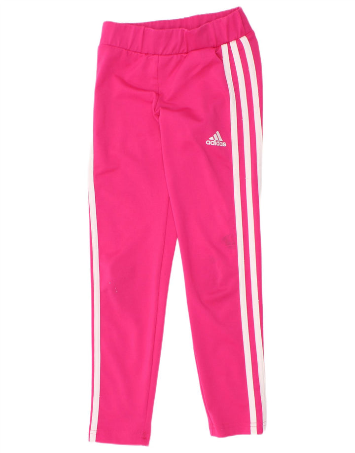 Leggings Adidas Aeroready para meninas 7-8 anos rosa poliéster