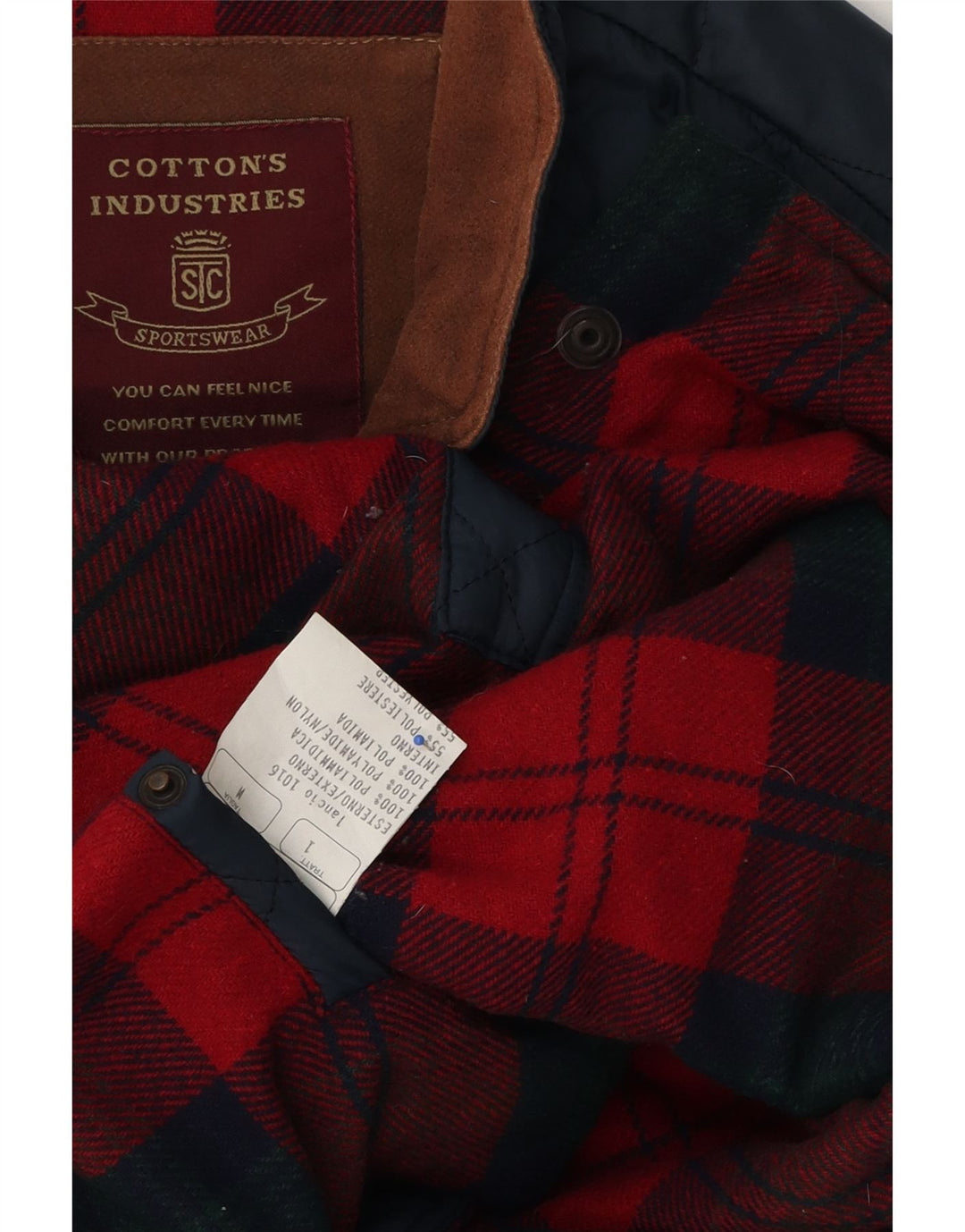 Colete acolchoado masculino Cotton's Industries UK 38 médio azul marinho poliamida