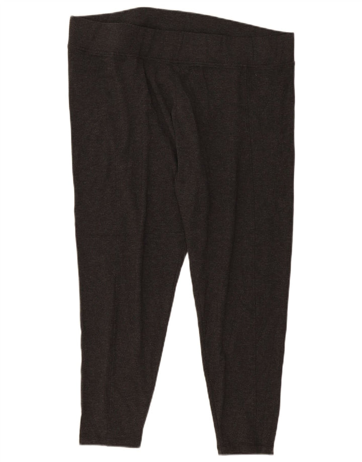 Leggings femininos MARKS & SPENCER UK 22 3XL poliéster cinza