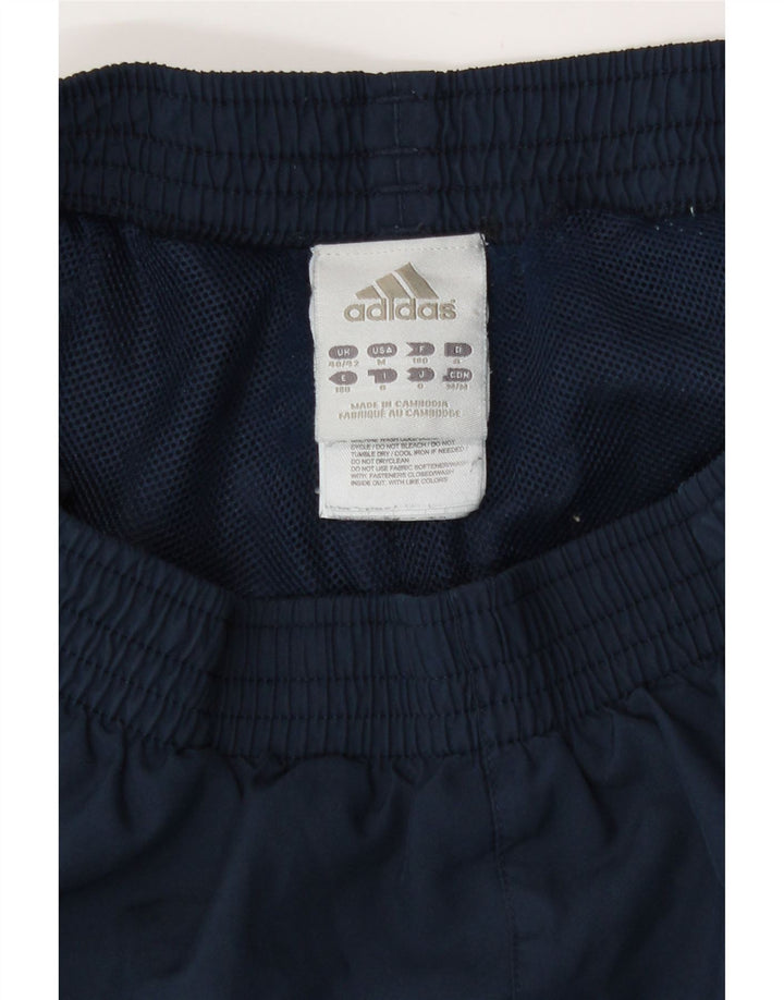 Calças de treino masculinas Adidas UK 40/42 poliéster azul marinho médio