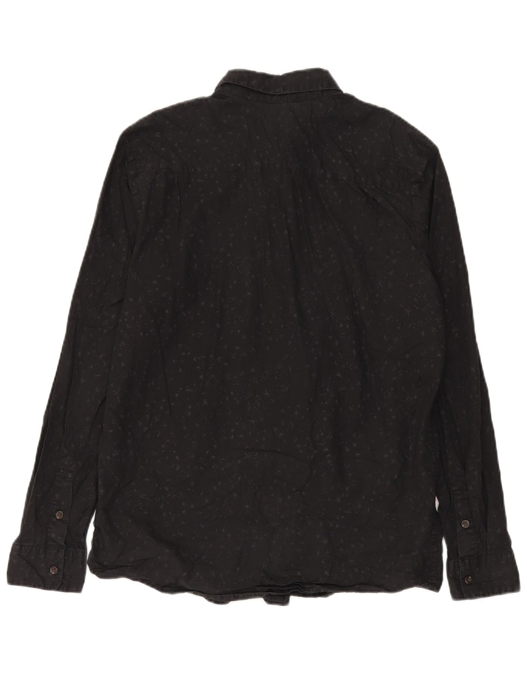 Camisa masculina Volcom Modern Fit grande algodão manchado preto