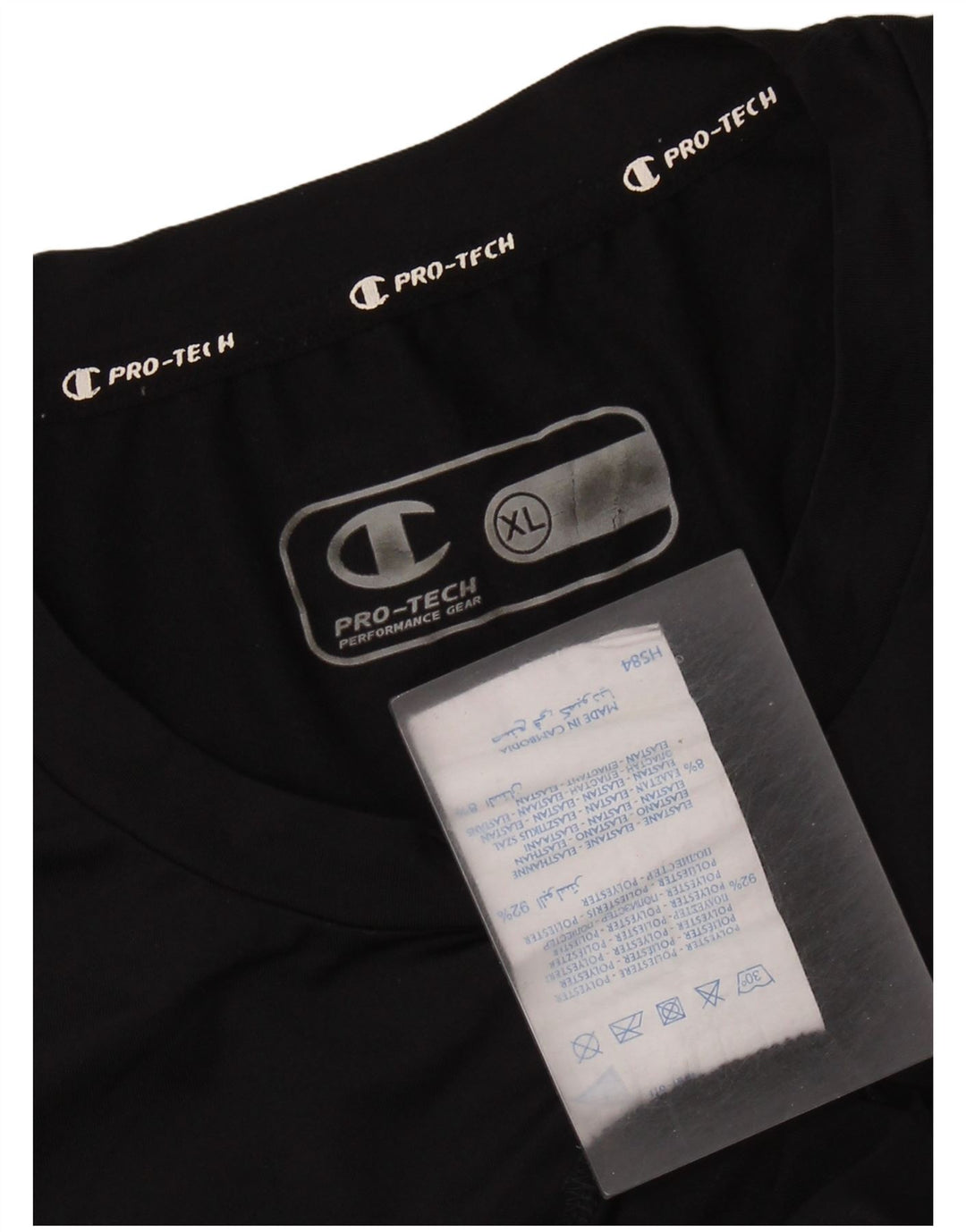 Camiseta masculina gráfica CHAMPION XL preto poliéster