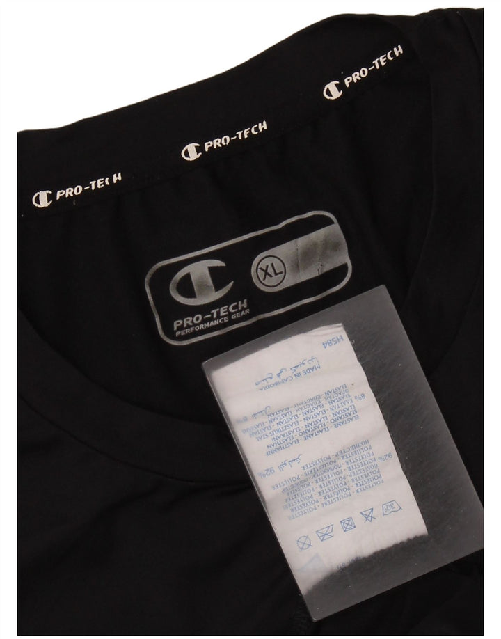 Camiseta masculina gráfica CHAMPION XL preto poliéster