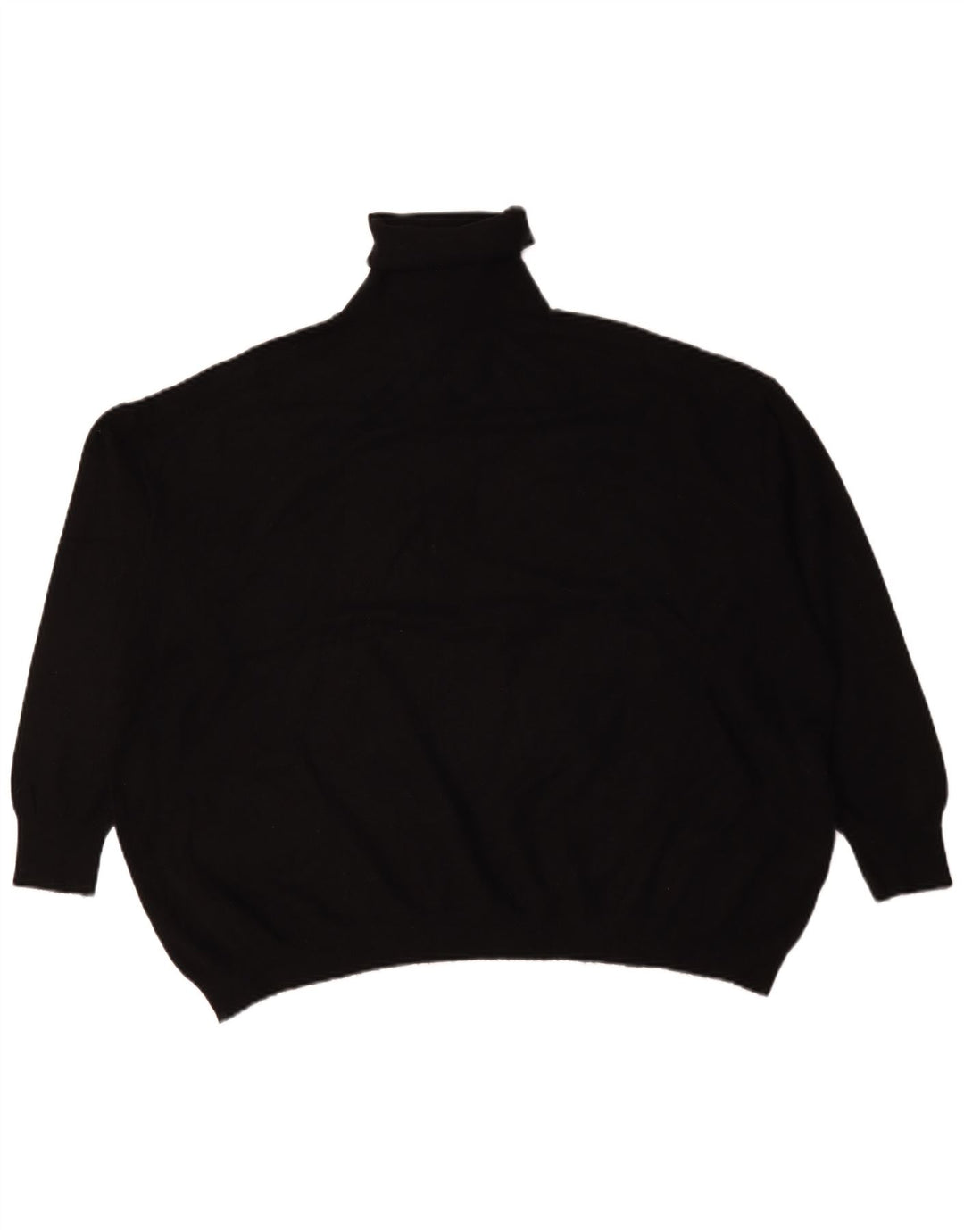 Zara Suéter feminino oversized com gola redonda Reino Unido 14 médio preto viscose