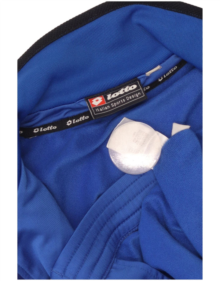 Lotto Mens Graphic Tracksuit Top Jaqueta XL Azul Colorblock Poliéster