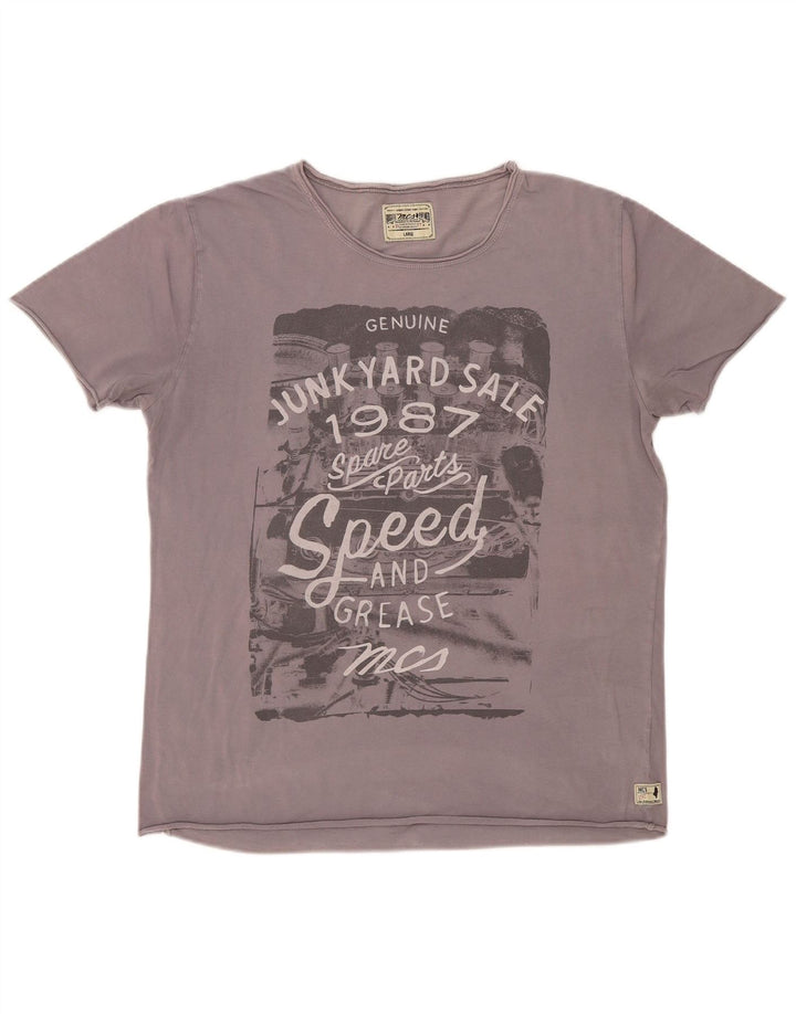 Camiseta gráfica masculina Marlboro Classics grande cinza
