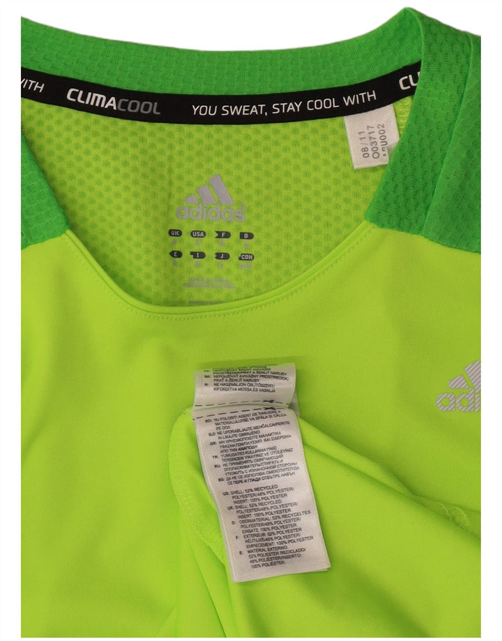 Camiseta masculina regular adidas média verde listrada poliéster esportiva