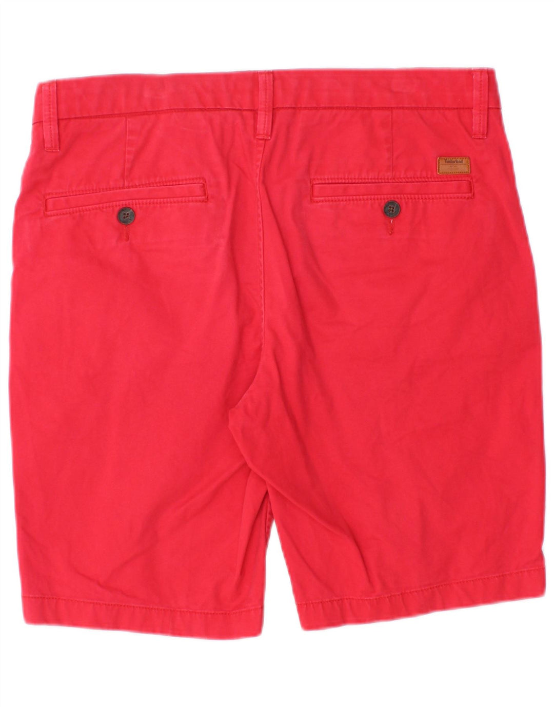 Timberland Mens Chino Shorts W31 Médio Algodão Vermelho