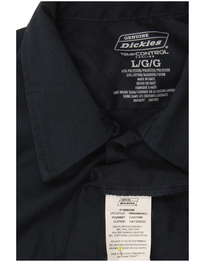 Camisa masculina genuína DICKIES poliéster azul marinho grande