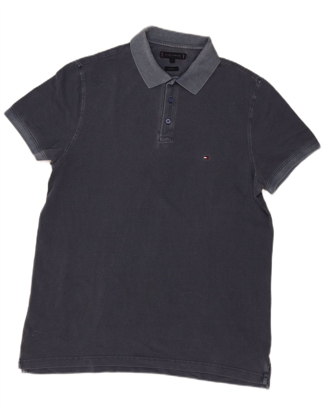 Camisa polo masculina Tommy Hilfiger Regular Fit grande azul marinho