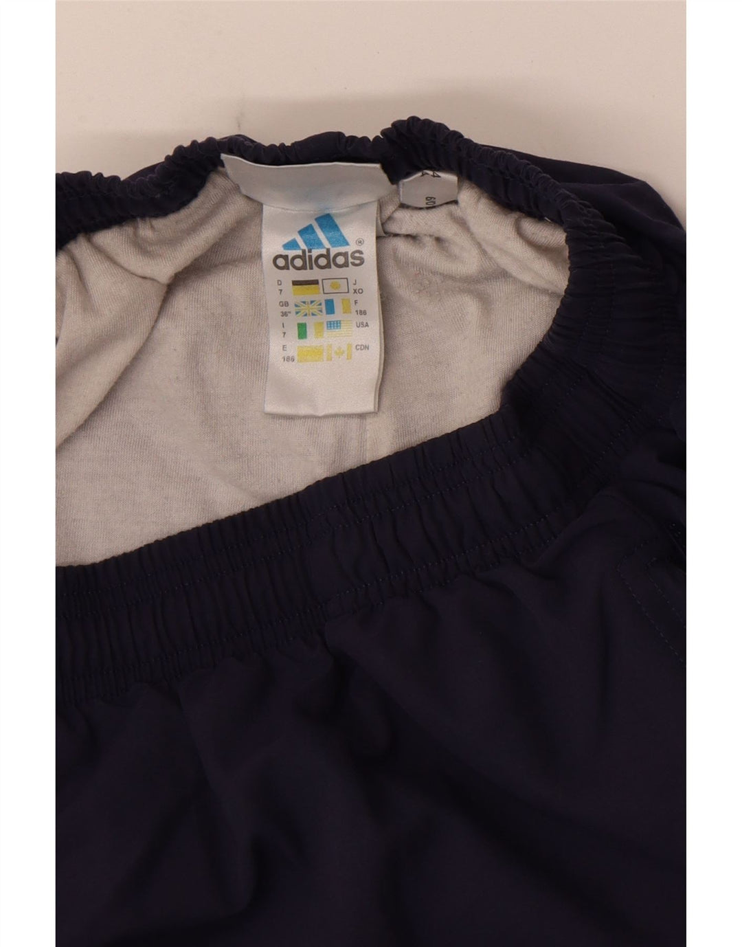 Calça de treino masculina Adidas Joggers grande poliéster azul marinho