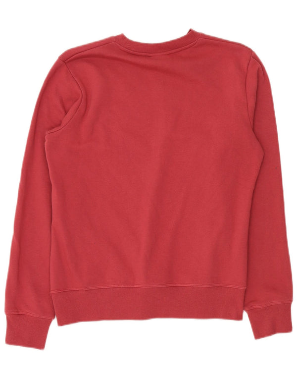 New Balance Mens Graphic Moletom Jumper Pequeno Algodão Vermelho