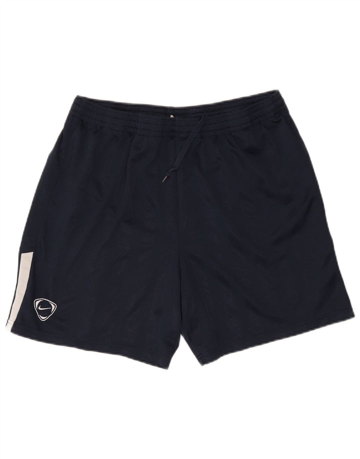 Shorts esportivos masculinos Nike grandes poliéster azul marinho