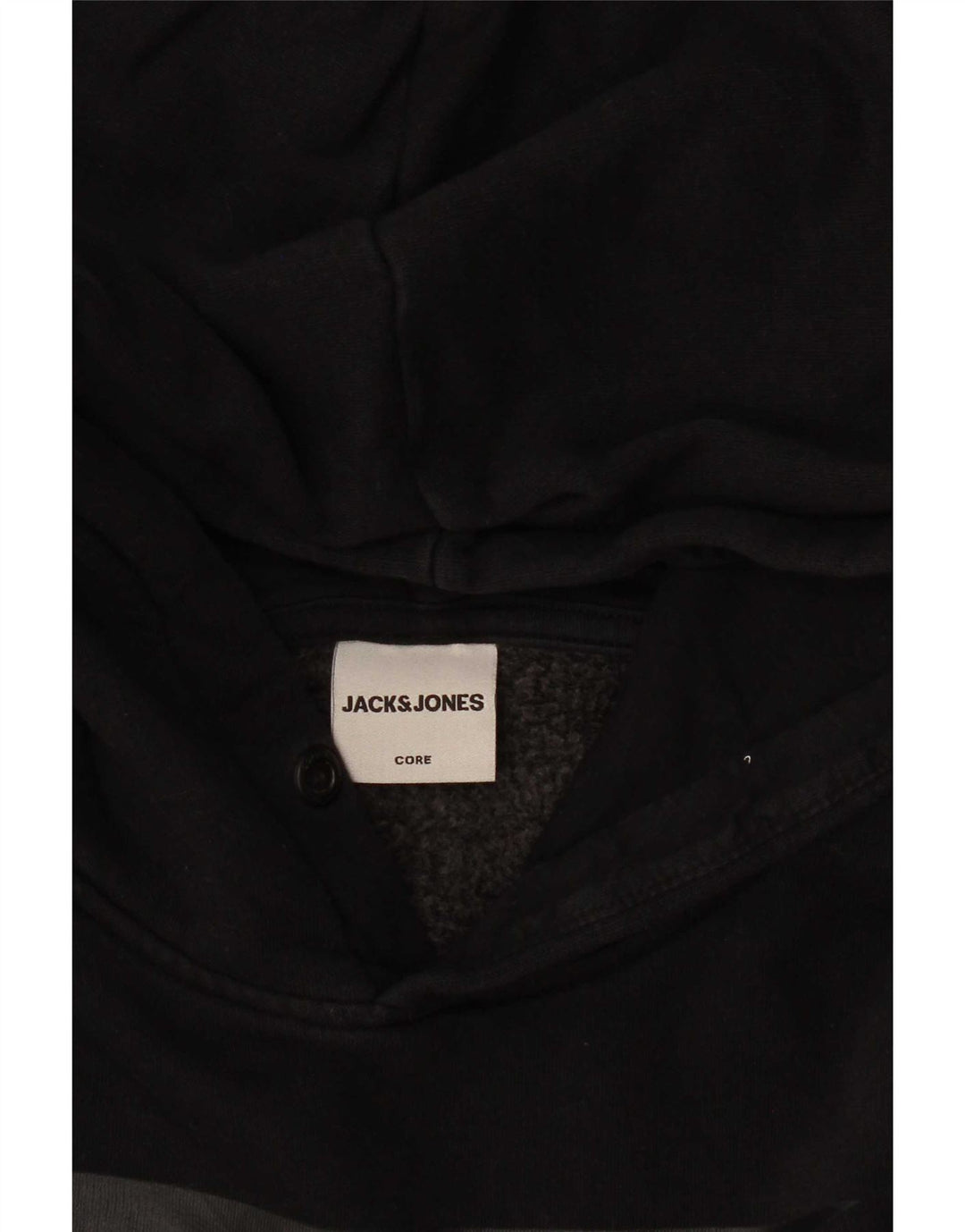 Jack & Jones moletom com capuz gráfico masculino pequeno preto